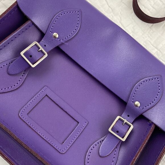 The Cambridge Satchel Company Purple Leather Satchel Bag - Picture 2 of 12